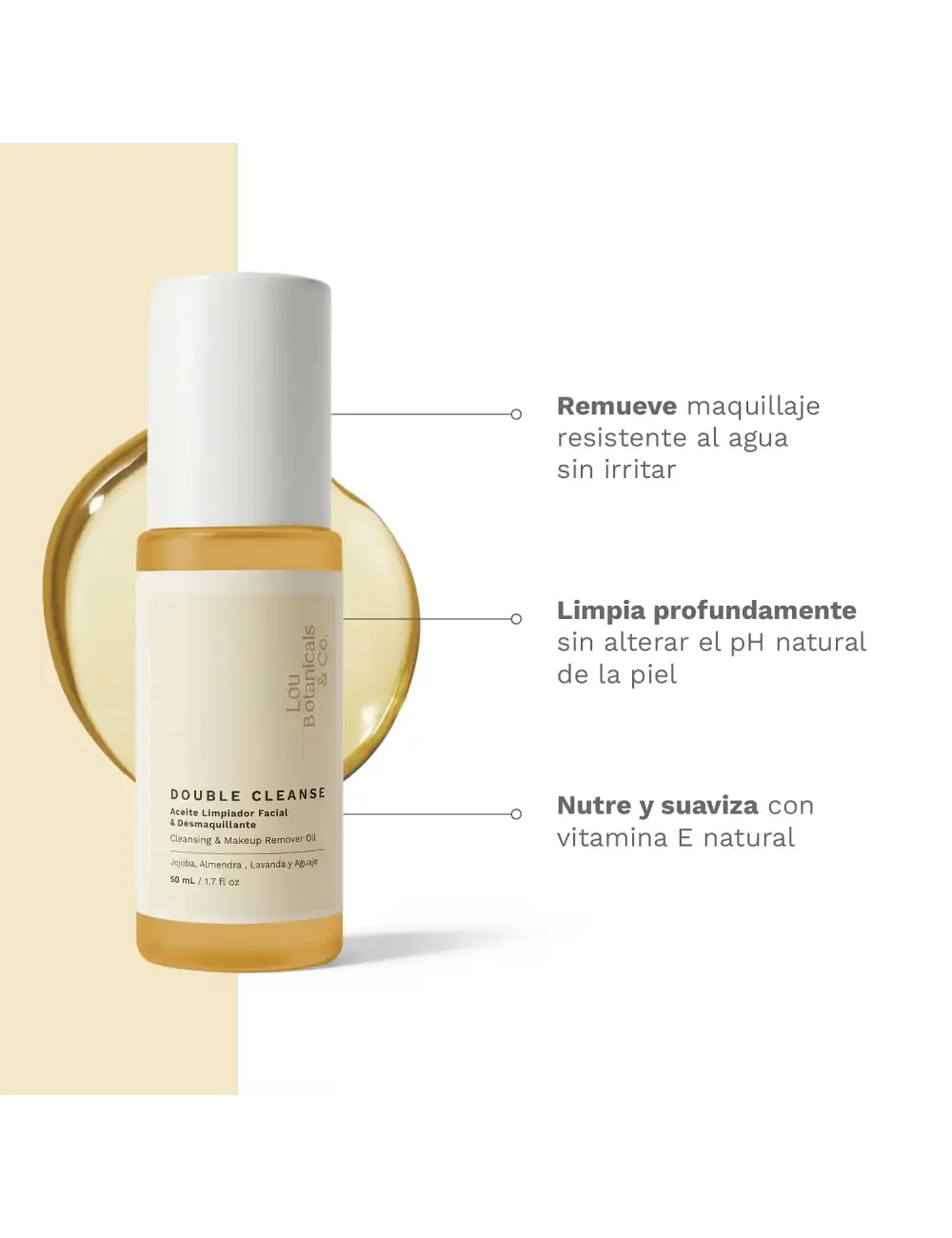 DOUBLE CLEANSE: Aceite limpiador facial y desmaquillante