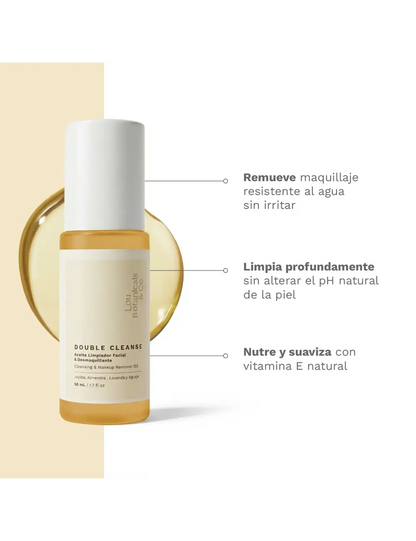 DOUBLE CLEANSE: Aceite limpiador facial y desmaquillante