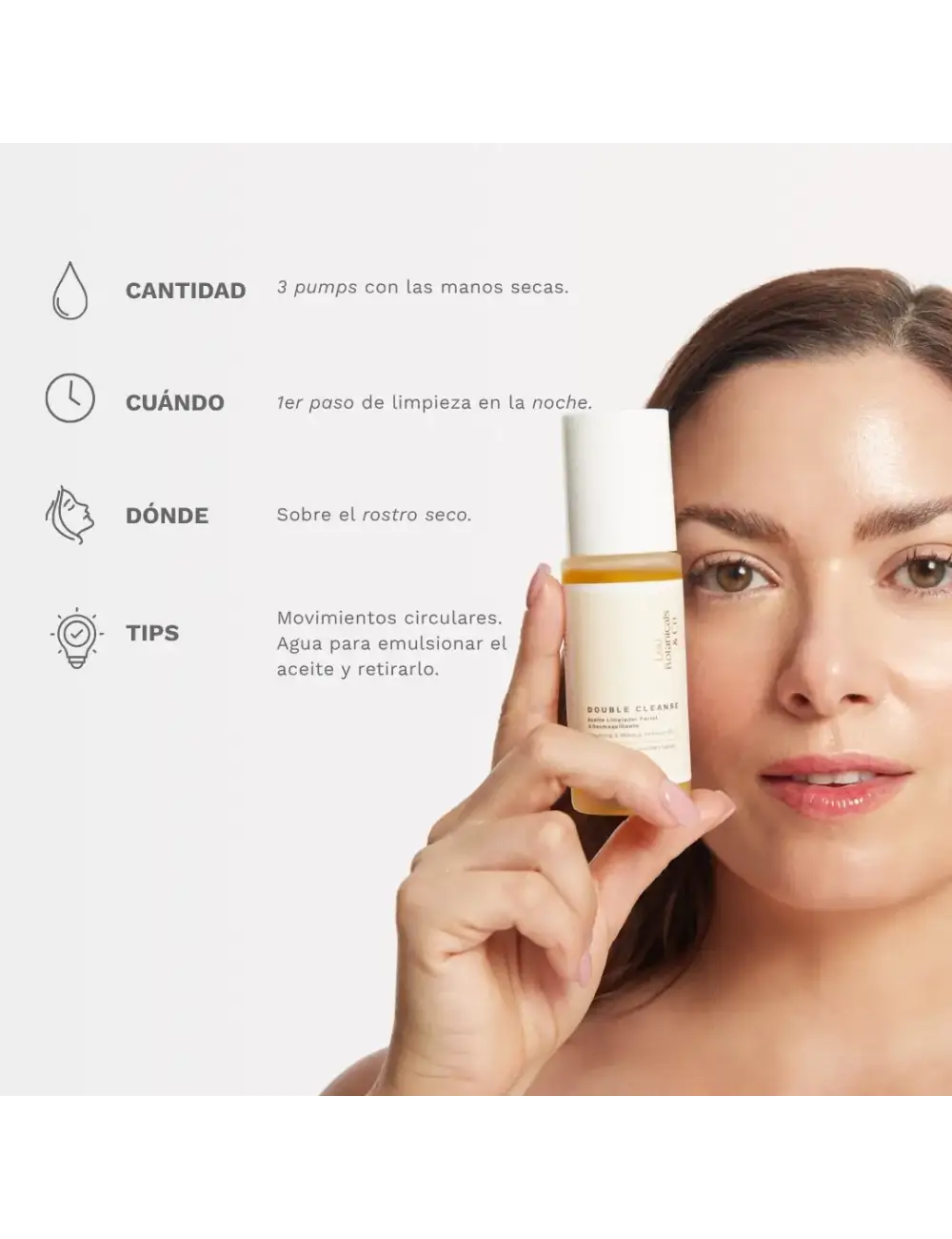 DOUBLE CLEANSE: Aceite limpiador facial y desmaquillante