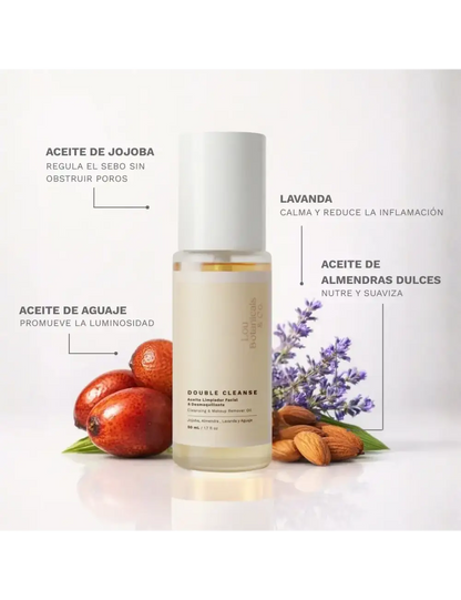 DOUBLE CLEANSE: Aceite limpiador facial y desmaquillante